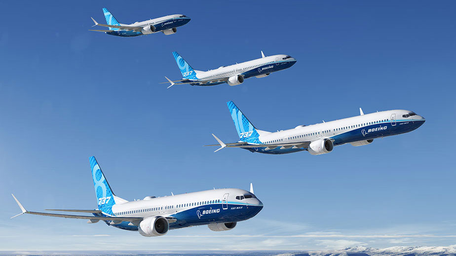 737 MAX family in flight