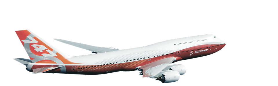 Render of 747-8 in flight