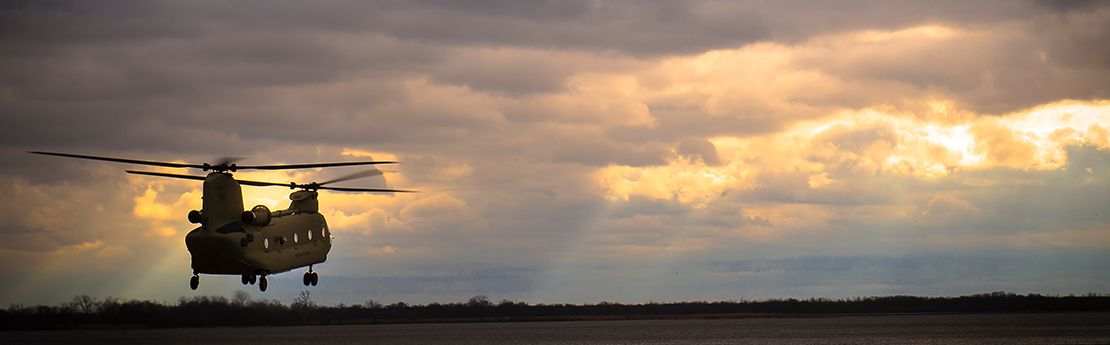 Ch-47 Chinook in flight